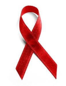 Ruban rouge symbole de lutte contre le sida et le VIH